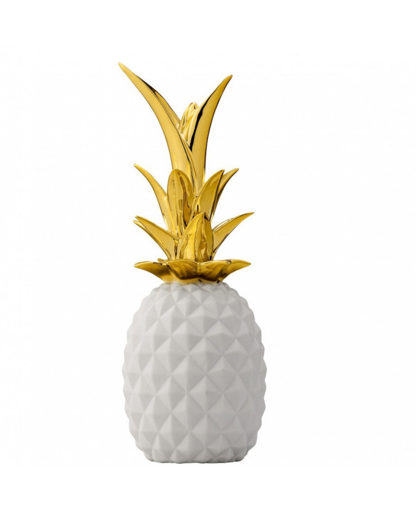 Pineapple decoration white and gold