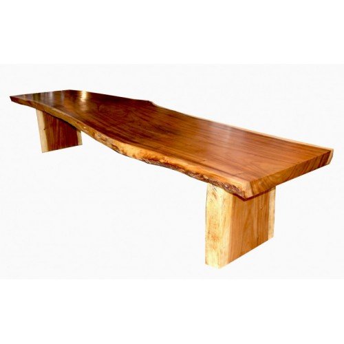 Mesa de madera suar de una pieza (4 metros)